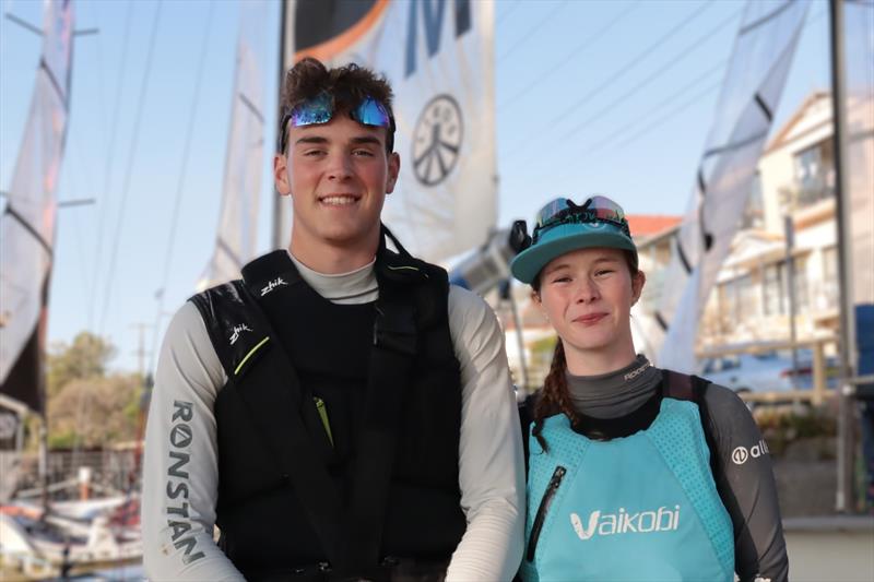 The Kitchen Maker - Tayla Lees and Oliver Barrett photo copyright Sail Media taken at Manly 16ft Skiff Sailing Club and featuring the 13ft Skiff class