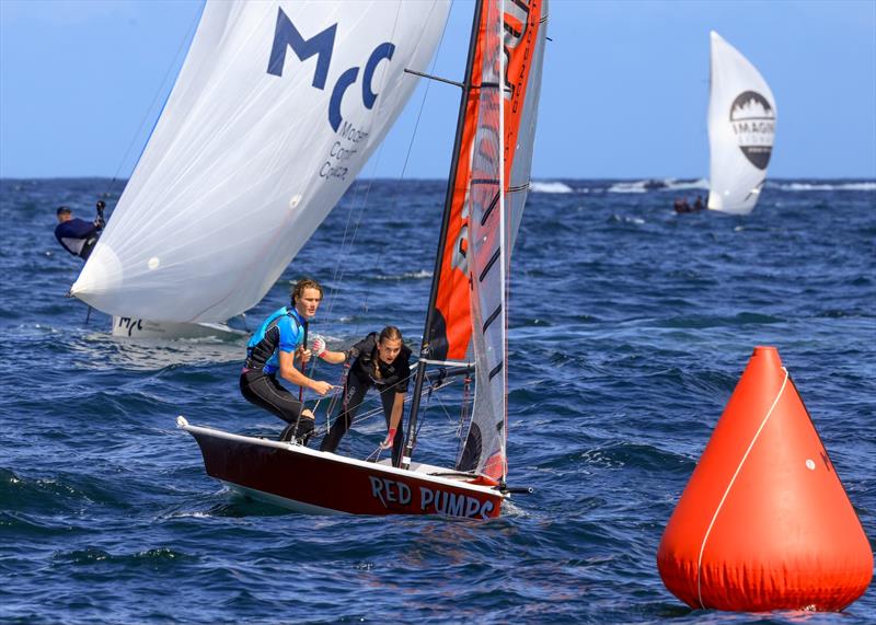 Manly 16ft Skiff Club Championship Heat 3: 13ft Skiff Handicap Winner Firestopping, Don Rowlinson, Bella Divola photo copyright SailMedia taken at Manly 16ft Skiff Sailing Club and featuring the 13ft Skiff class