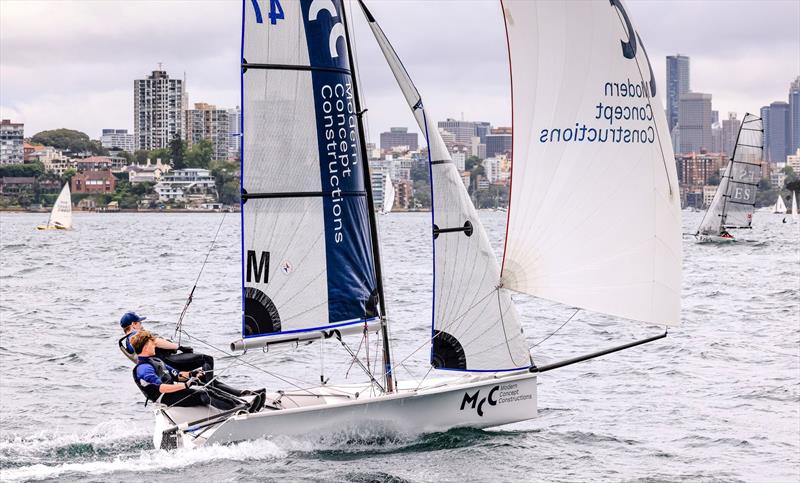 Modern Concept Constructions photo copyright Sail Media taken at Manly 16ft Skiff Sailing Club and featuring the 13ft Skiff class