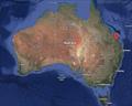 Gladstone, the red balloon north of Brisbane - International One Metre World Championships 2024 &copy; Google Maps