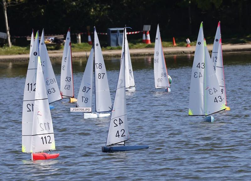 IOM Nationals at Poole: Running downwind on day 2 photo copyright Malcolm Appleton taken at Poole Radio Yacht Club and featuring the One Metre class