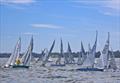 Close racing on Gippsland Lakes on Day One of the 2025 2.4mR Australian Championship © Christie Arras