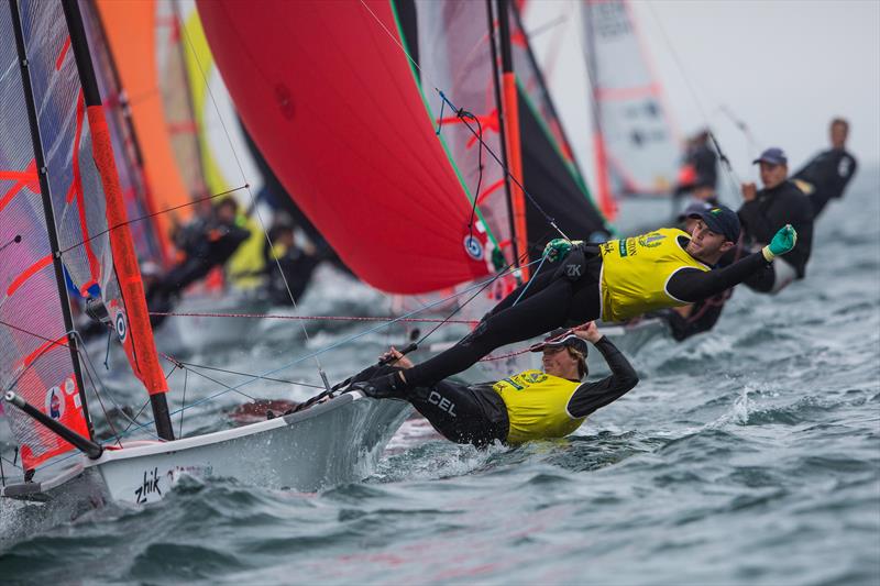 Kyle O'Connell & Tom Siganto (AUS) win the Zhik 29er World Championships at Pwllheli - photo © Robert Hajduk / www.ShutterSail.com