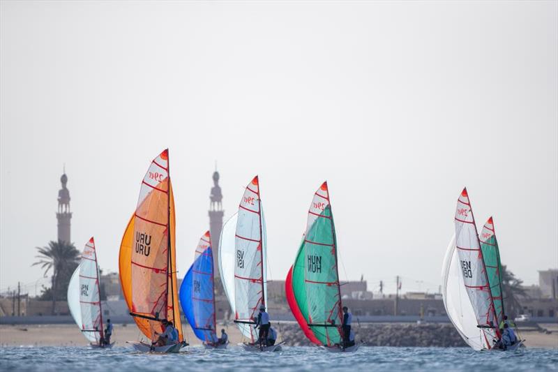 Day 3 of the Youth Sailing World Championships presented by Hempel photo copyright Lloyd Images / Oman Sail taken at Oman Sail and featuring the 29er class