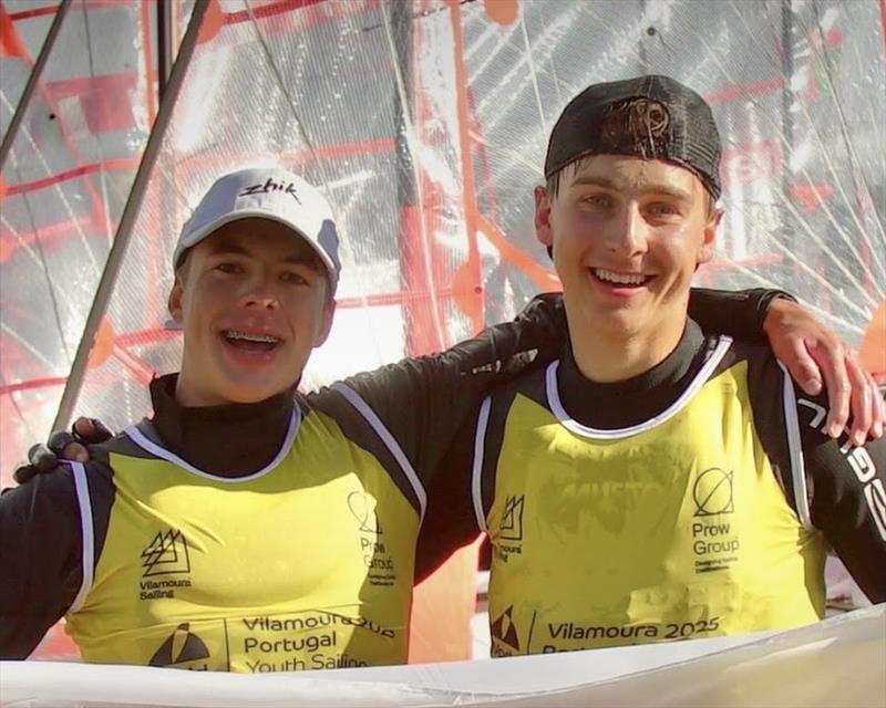Male / Mixed 29er gold for Poland's Szymon Kolka and Bartosz Zmudzinski in the Youth Sailing World Championships 2025 at Vilamoura, Portugal - photo © João Costa Ferreira / World Sailing