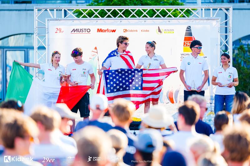 2026 29er World Championship at Kiel, Germany - Day 6 photo copyright Sascha Klahn taken at Kieler Yacht Club and featuring the 29er class