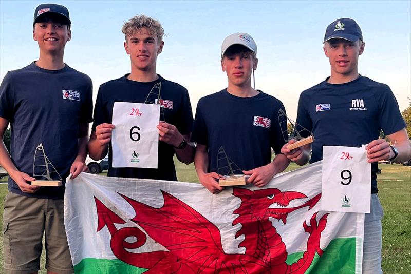 Top two Welsh teams at the 29er World Championship photo copyright RYA Cymru Wales taken at Kieler Yacht Club and featuring the 29er class