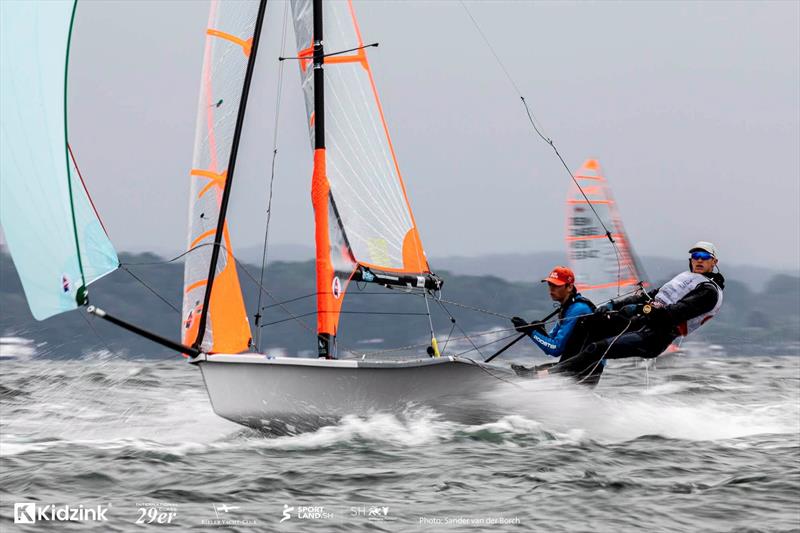 Jac Bailey and Ben Sinfield - 29er World Championship photo copyright Sander van der Borch taken at Kieler Yacht Club and featuring the 29er class