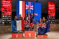 Podium for Girls 420 - Day 5 - Youth Sailing Championships - December 19 2025 - Vilamoura &copy; Joao Costa Ferreira