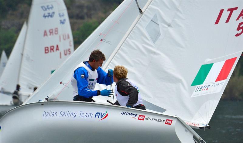 Garda Vela Trentino EUROSAF Champion Sailing Cup day 1 photo copyright Roberto Vuilleumier taken at Vela Garda Trentino and featuring the 470 class