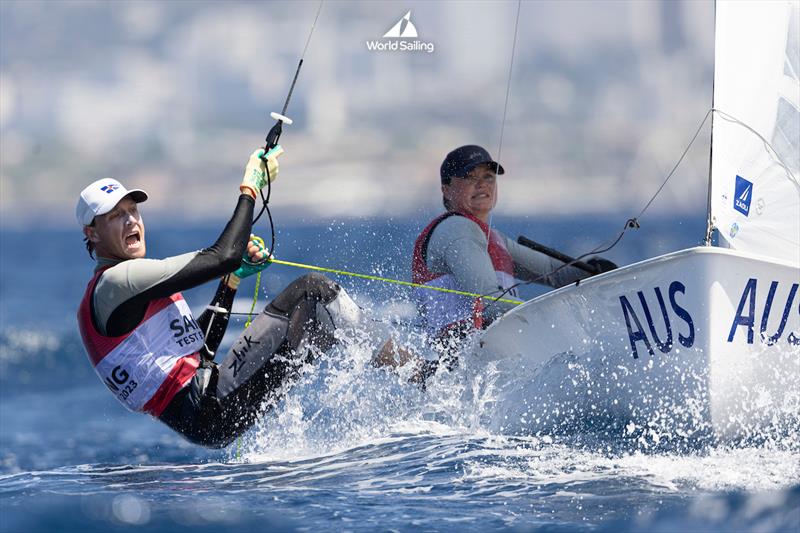 Nia Jerwood and Conor Nicholas photo copyright Mark Lloyd / World Sailing taken at Australian Sailing and featuring the 470 class