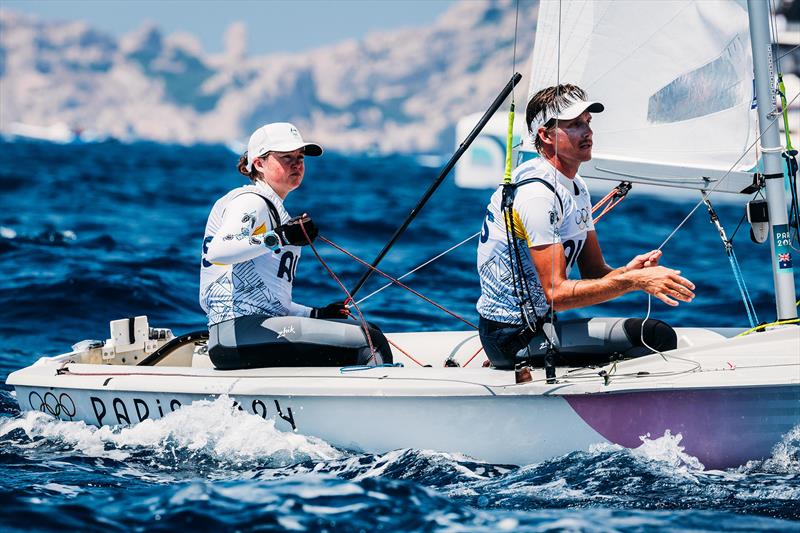 Nia Jerwood and Conor Nicholas - Paris 2024 Day 6 - photo © Sailing Energy