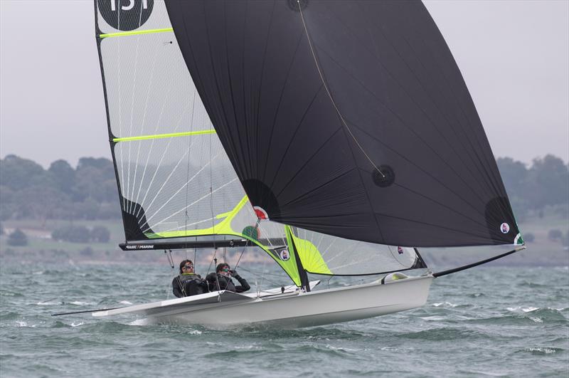 Sam Morgan and Pat Morgan - 49er - Day 4 - 2020 World Championships - Royal Geelong Yacht Club - February 2020 - photo © Bill Phillips