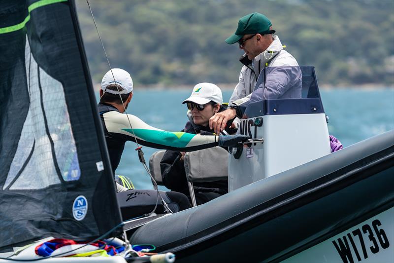 Sail Sydney Day 3: Australian Olympic Team Chef De Mission, Anna Meares visits the Australian Sailing Team - photo © Beau Outteridge