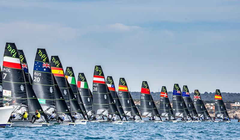 49er fleet start - 53rd Trofeo Princesa Sofía Mallorca by Iberostar Day 5 - photo © Sailing Energy / Trofeo Princesa Sofía