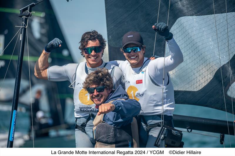 Uruguay's Hernan Umpierre and Fernando Diz win the Open Title in the 49er Europeans at La Grande Motte - photo © YCGM / Didier Hillaire