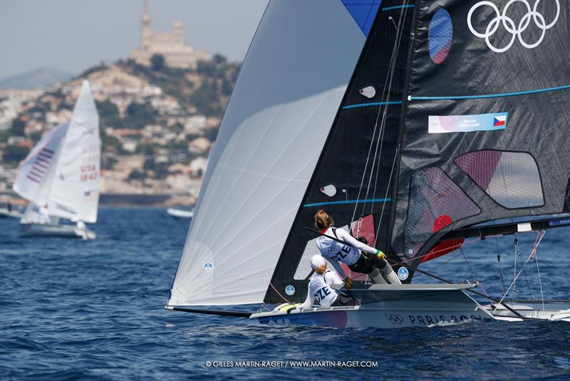 49er - Olympic training - Marseille - Paris2024 Olympic Regatta - July 25, 2024 photo copyright Gilles Martin-Raget taken at Yacht Club de France and featuring the 49er class