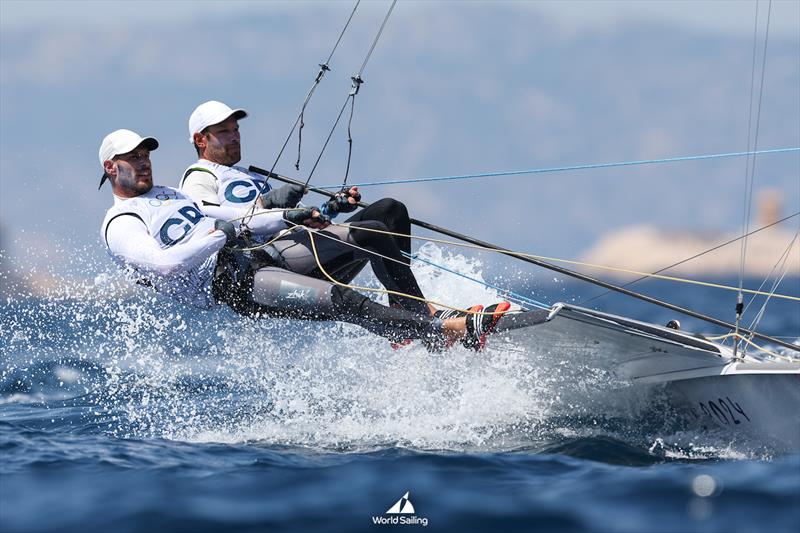 Sime & Mihovil Fantela (CRO) - 49er - Marseille - Paris2024 Olympic Regatta - August 1, 2024 photo copyright World Sailing / Sander van der Borch taken at  and featuring the 49er class