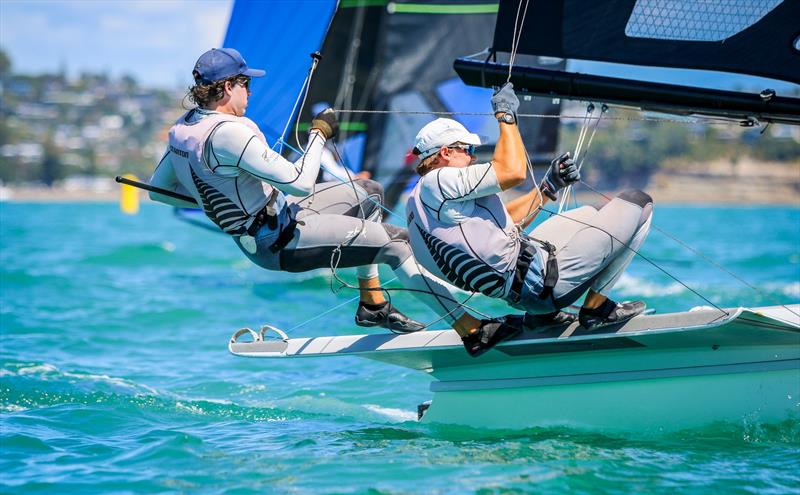 49er - Day 2 - Oceanbridge Sail Auckland 2025 - March 1, 2025 - photo © Jacob Fewtrell Media