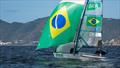 Martine Grael and Kahena Kunz (BRA) sailing on Guanabara Bay, Rio de Janeiro - Day 6 2016 Olympic Regatta © Richard Gladwell - Sail-World.com / nz