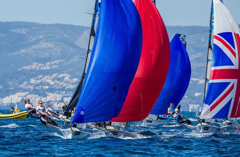 48th Trofeo Princesa Sofia IBEROSTAR day 2 photo copyright Jesus Renedo / Sailing Energy / Trofeo Princesa Sofia IBEROSTAR taken at Real Club Náutico de Palma and featuring the 49er FX class