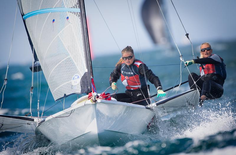 Big winds for the FX fleet on day 5 of the 49er Worlds in Portugal - photo © Maria Muina / www.sailingshots.es