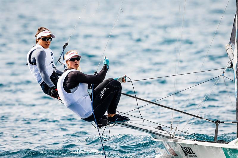  Meech and Maloney (NZL) 49er FX - Medal Race - 49th Trofeo Princesa Sofia Iberostar, April 7, 2018 photo copyright Bernard Bibiloni / Sailing Energy / Trofeo Princesa Sofia Iberostar taken at  and featuring the 49er FX class