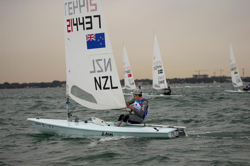 George  Gautrey (NZL) - Laser - Day 2 - Sailing World Cup Miami, January 30, 2019 photo copyright Sailing Energy / World Sailing taken at Miami Yacht Club and featuring the 49er FX class