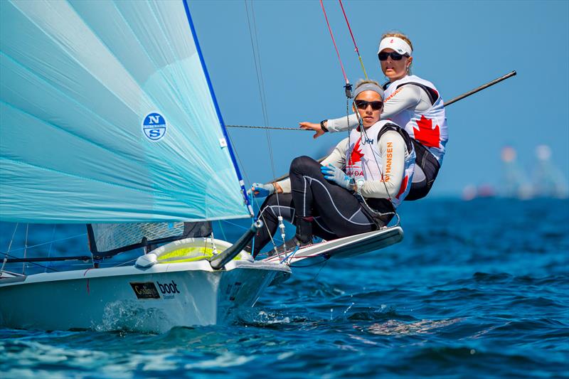 Georgia and Antonia Lewin-Lafrance (CAN) during Kiel Week part 2 photo copyright Sascha Klahn taken at Kieler Yacht Club and featuring the 49er FX class