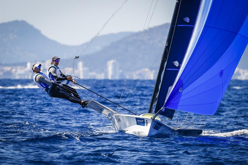Jo Aleh and Molly Meech - NZL Sailing Team - Trofeo Princesa Sofia - Mallorca - April 2023 photo copyright Sailing Energy taken at Yachting New Zealand and featuring the 49er FX class