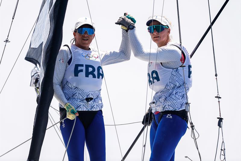 Sarah Steyaert and Charline Picon (FRA) at the Paris 2024 Olympic Regatta - July 28, 2024 - photo © World Sailing / Lloyd Images