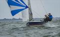 Sam Goult and Ned Fairhurst coming into finish race 1 of the 2025 505 HISC Open © Peter Hickson