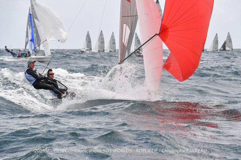 In the trough of a wave on Wireless Communications International 505 World Championships Day 4 -  - photo © Christophe Favreau