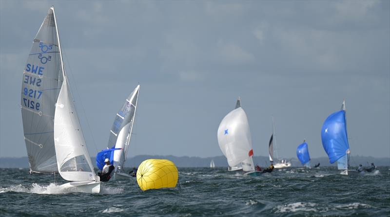 Fock & Barne rounding the final mark during 505 Euro Cup 4 and Swedish Nationals - photo © Hanseric Orre