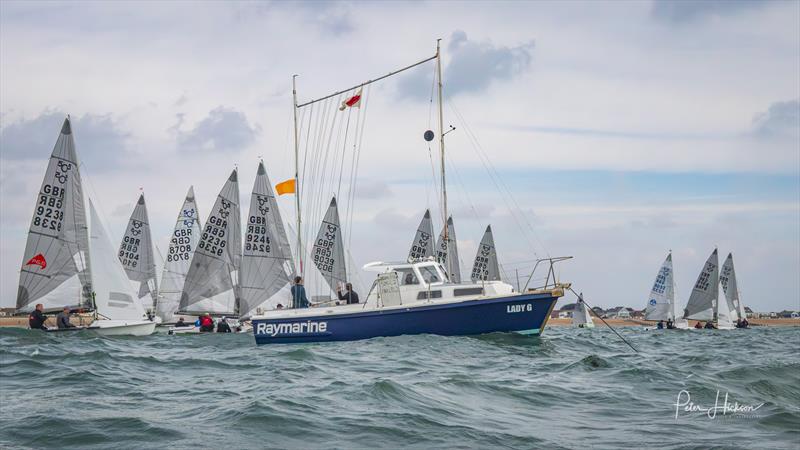 In sequence for the third race of the 2025 505 HISC Open photo copyright Peter Hickson taken at Hayling Island Sailing Club and featuring the 505 class