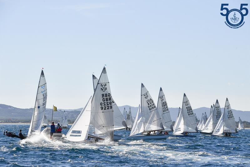 Gate Start Race 1 - 505 European Championship in Spain - photo © Christophe Favreau / www.christophefavreau.com