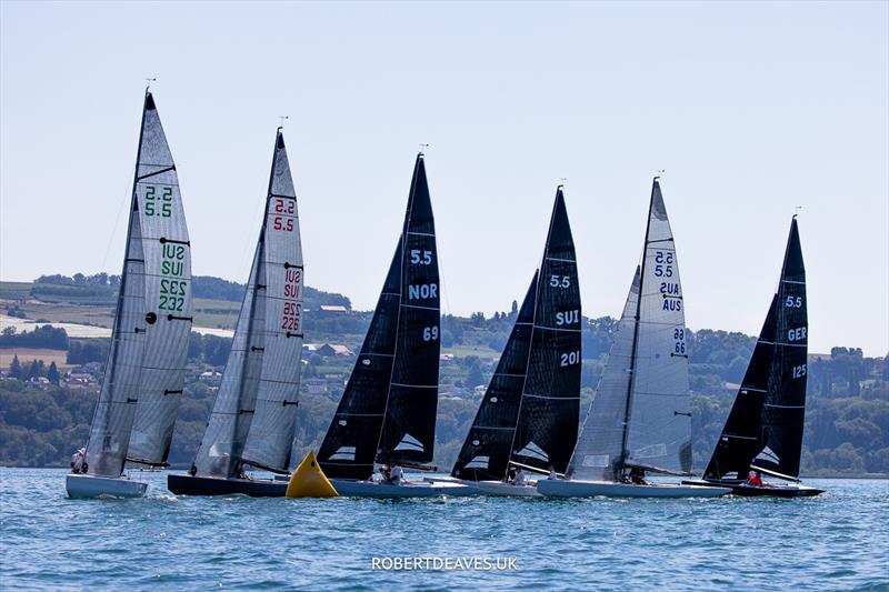 Close racing during the 5.5 Metre Joran Cup at Grandson - photo © Robert Deaves / www.robertdeaves.uk