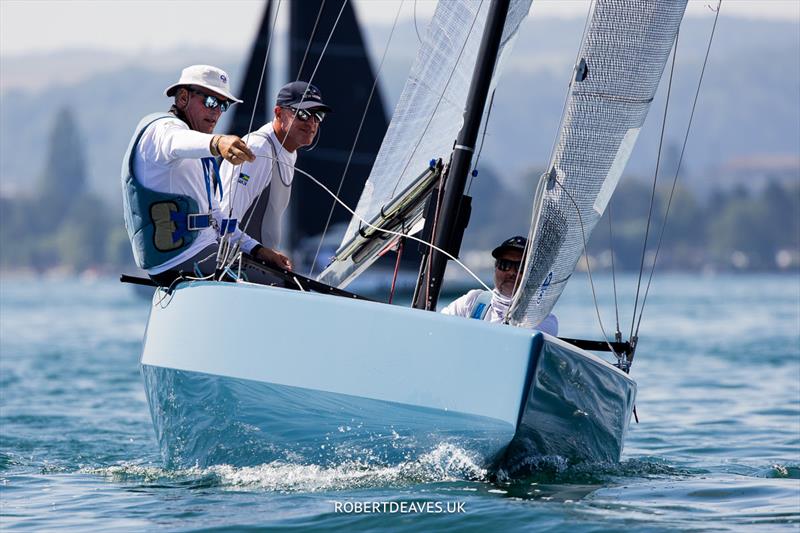 New Moon III during the 5.5 Metre Joran Cup at Grandson photo copyright Robert Deaves / www.robertdeaves.uk taken at Cercle de la Voile de Grandson and featuring the 5.5m class