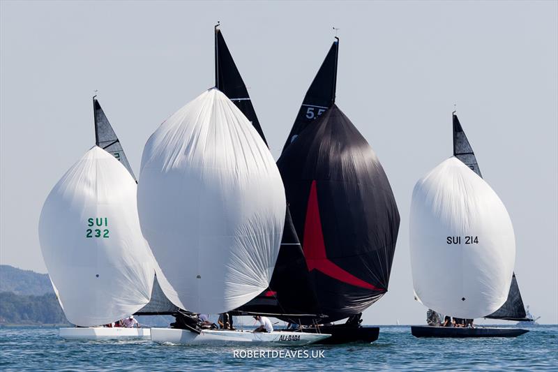 Downwind during the 5.5 Metre Joran Cup at Grandson - photo © Robert Deaves / www.robertdeaves.uk