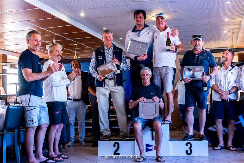 Prizegiving - 5.5 Metre French Open at the Regates Royales in Cannes photo copyright Robert Deaves taken at Yacht Club de Cannes and featuring the 5.5m class