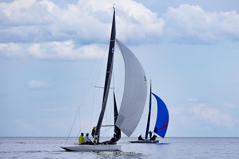 Light winds in race 6 - 5.5 Metre Scandinavian Gold Cup 2025 photo copyright Robert Deaves / www.robertdeaves.uk taken at Sopot Sailing Club and featuring the 5.5m class