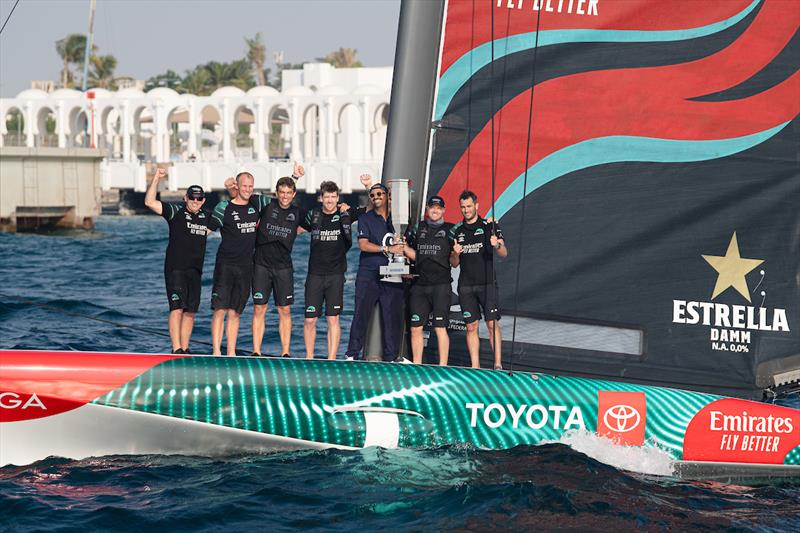 Emirates Team New Zealand have won a dramatically tough America's Cup Preliminary Regatta Jeddah presented by NEOM photo copyright Ricardo Pinto / America`s Cup taken at Jeddah Yacht Club and featuring the AC40 class