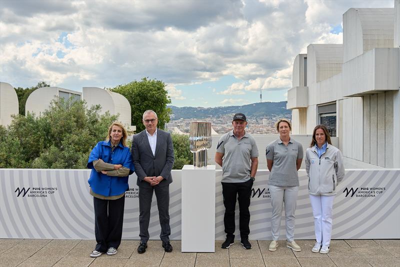 Patricia Urquiola, Marc Puig, Grant Dalton, Abby Ehler, Silvia Mas with the Puig Women's America's Cup trophy - photo © America's Cup Media