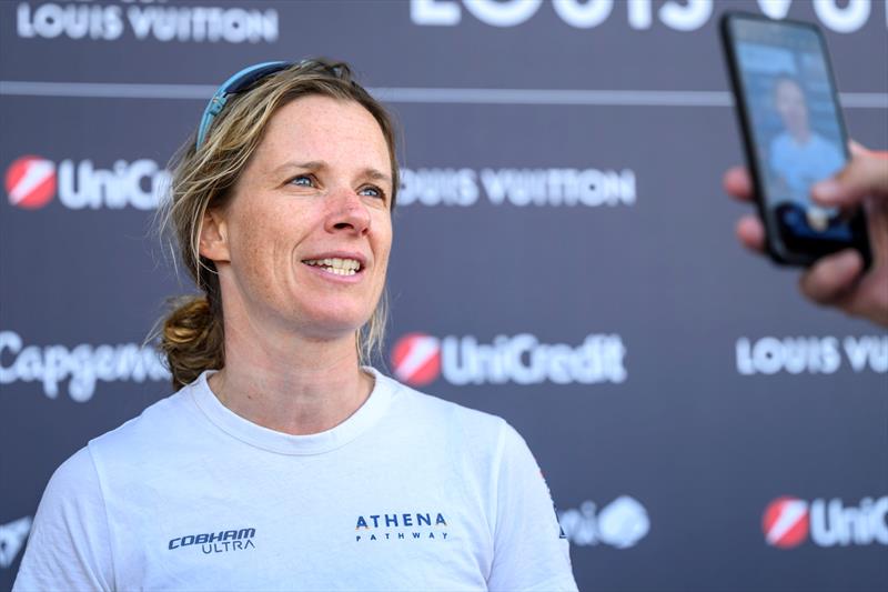 Hannah Mills, Athena Pathway - Puig Women's America's Cup - Day 1, Group A - October 5, 2024 - photo © Ricardo Pinto / America's Cup