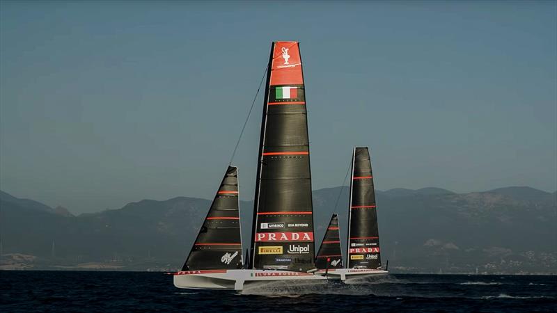 Luna Rossa celebrating their 2024 Youth and Womens America's Cup win - September 26, 2025 photo copyright Luna Rossa taken at Circolo della Vela Sicilia and featuring the AC40 class