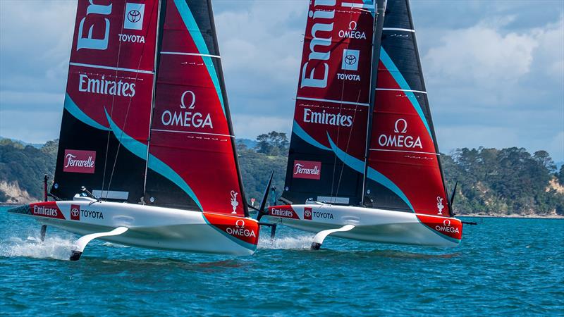 Emirates Team NZ - two boat training - Auckland - November 20, 2025 - photo © Emirates Team NZ