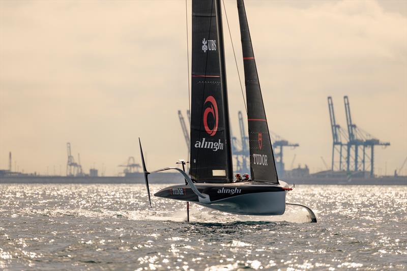 Tudor Team Alinghi - April 22, 2026 photo copyright Samo Vidic/Tudor Team Alinghi taken at Société Nautique de Genève and featuring the AC40 class