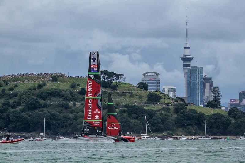 Emirates Team NZ - America's Cup - Day 6 - March 16, 2021 Course C photo copyright Richard Gladwell / Sail-World.com taken at Royal New Zealand Yacht Squadron and featuring the AC75 class
