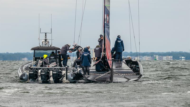 A bleak training day - American Magic - Patriot - AC75 - January 13, 2023 - Pensacola, Florida - photo © Paul Todd/America's Cup