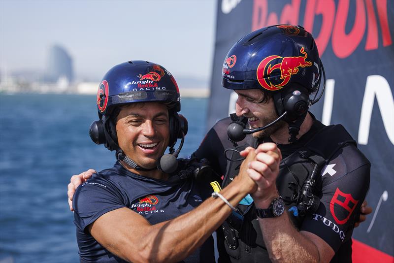 Kai Lenny of the United States seen after sailing on the AC75 BoatOne of Alinghi Red Bull Racing in Barcelona, Spain photo copyright Samo Vidic / Alinghi Red Bull Racing taken at  and featuring the AC75 class